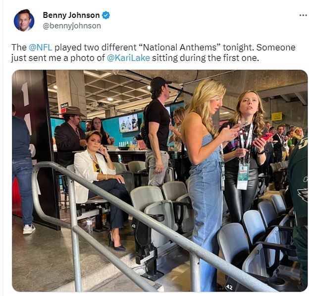 Kari Lake was spotted refusing to stand as the black national anthem was played back in 2023