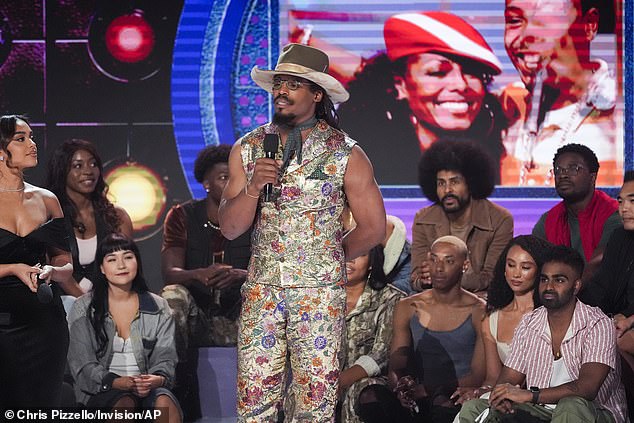 Newton later took the stage with sports commentator Ashley Nicole Moss, left