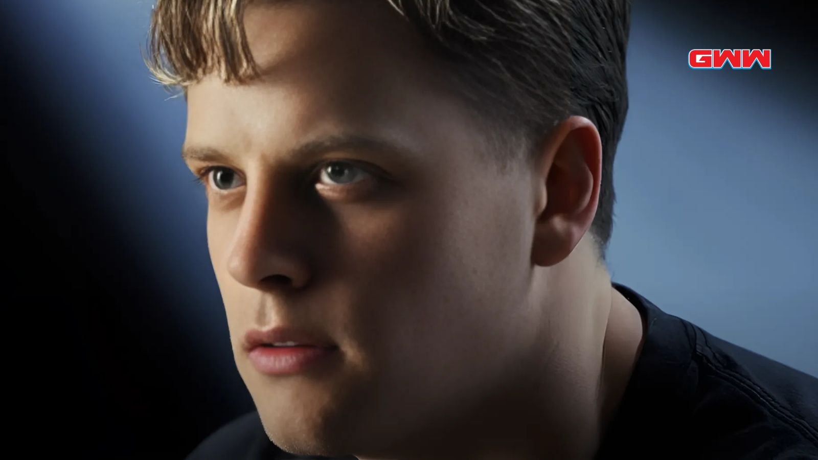 Close-up of Joe Burrow from Quarterback Season 2 cast interview scene