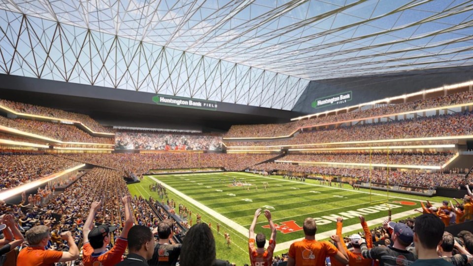 The Browns are set to build a domed stadium away from downtown Cleveland