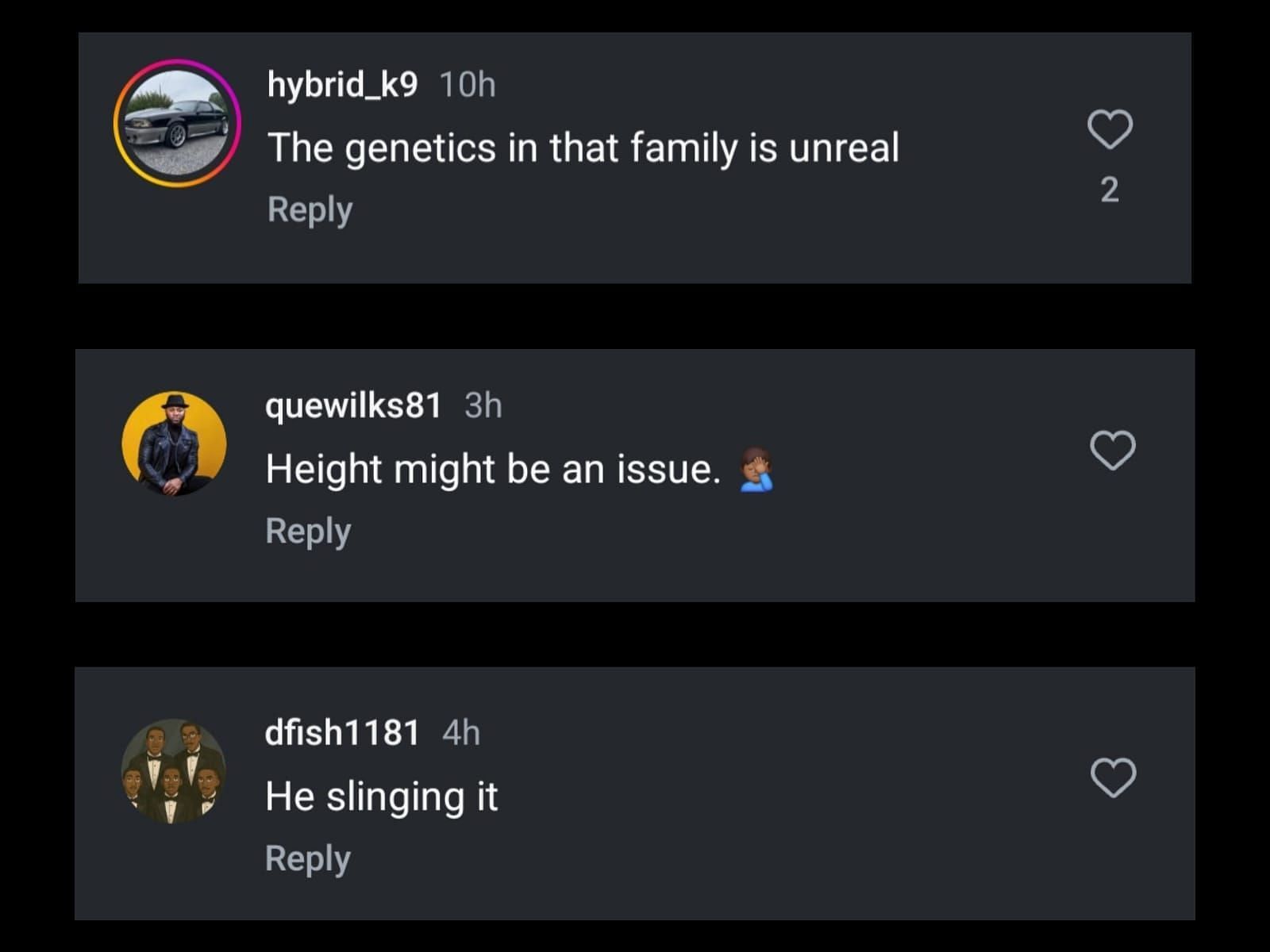 @maxpreps' comment section on Instagram