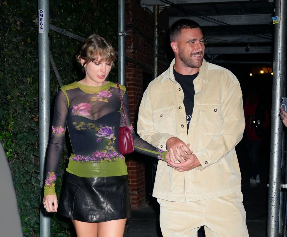 new york, new york october 15 taylor swift and travis kelce have dinner at waverly inn on october 15, 2023 in new york city photo by gothamgc images