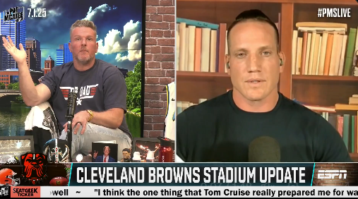 Former NFL stars McAfee and Hawk discussed the move to Brook Park