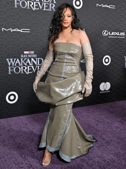 Rihanna on a red carpet.