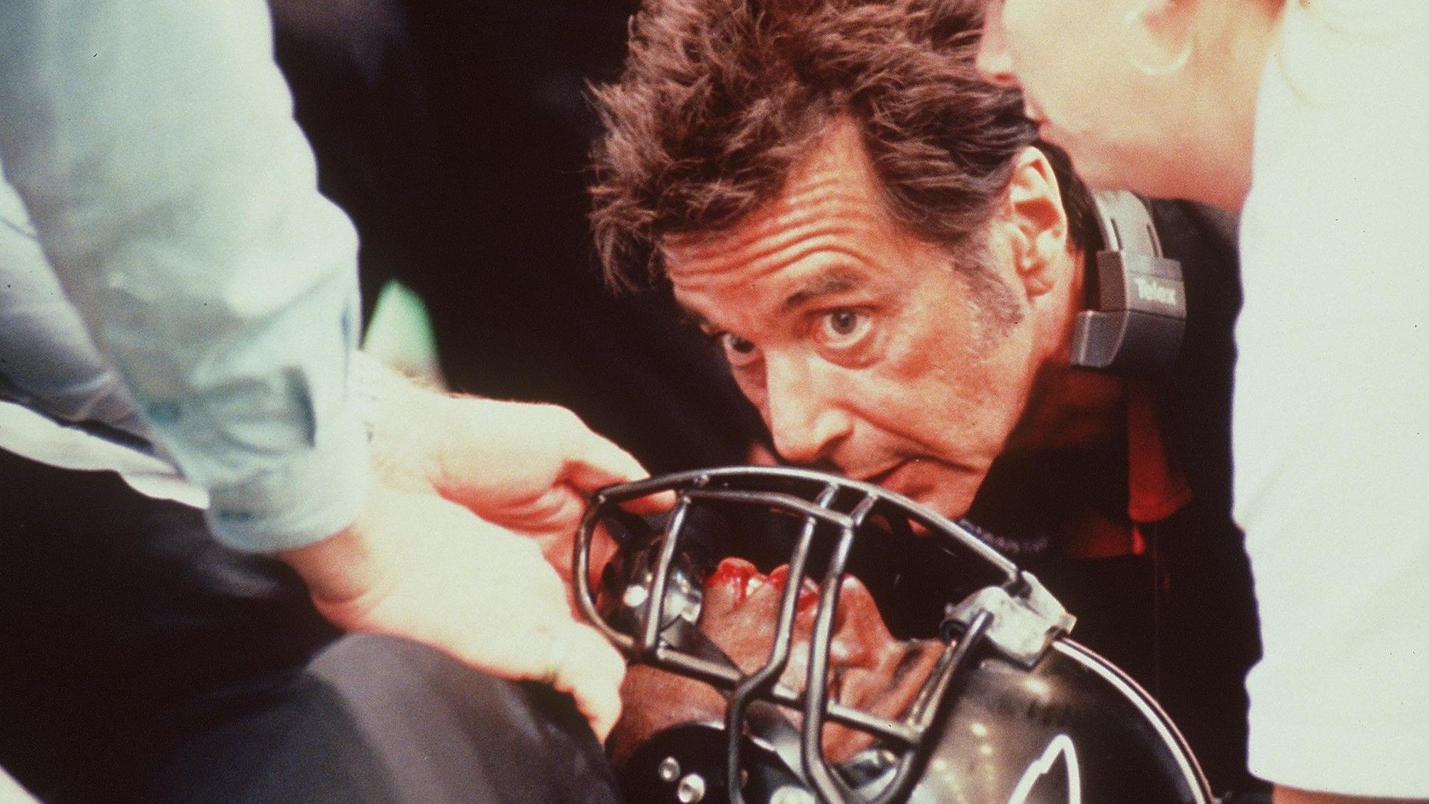 Al Pacino talking to a downed player in Any Given Sunday. 