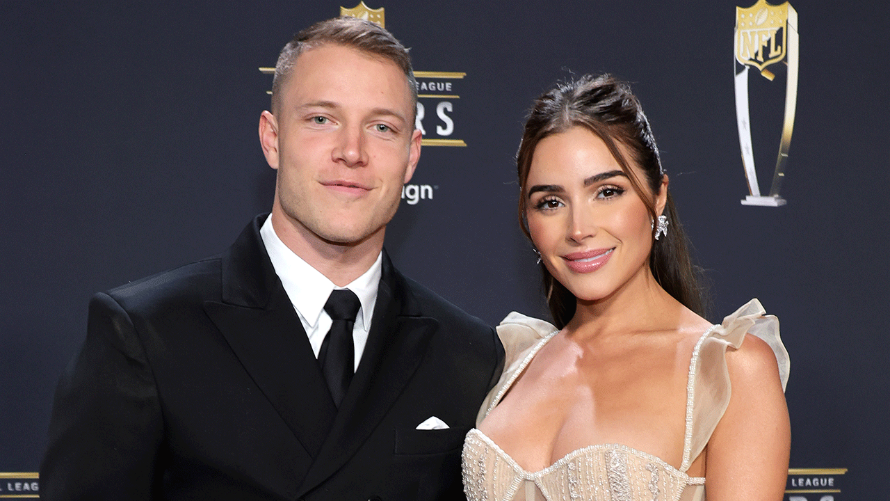 Christian McCaffrey and Olivia Culpo 