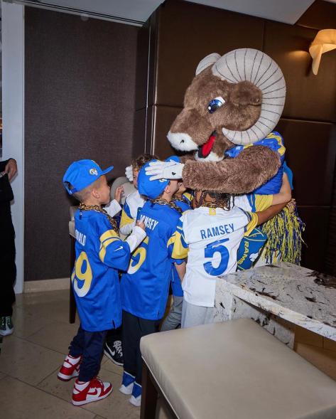 Kim Kardashian's son Saint and friends