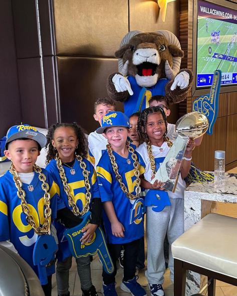 Kim Kardashian's son Saint and friends