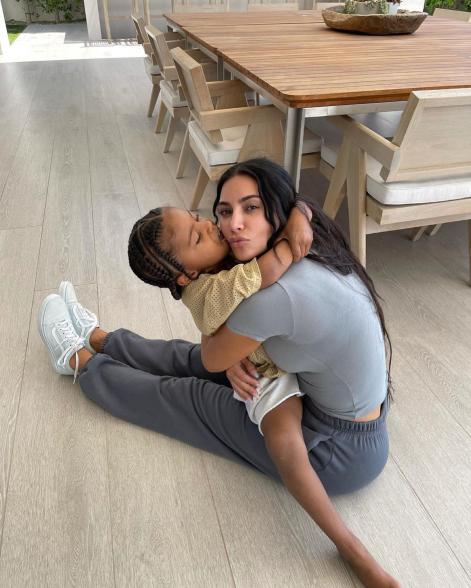 Kim Kardashian and son Saint