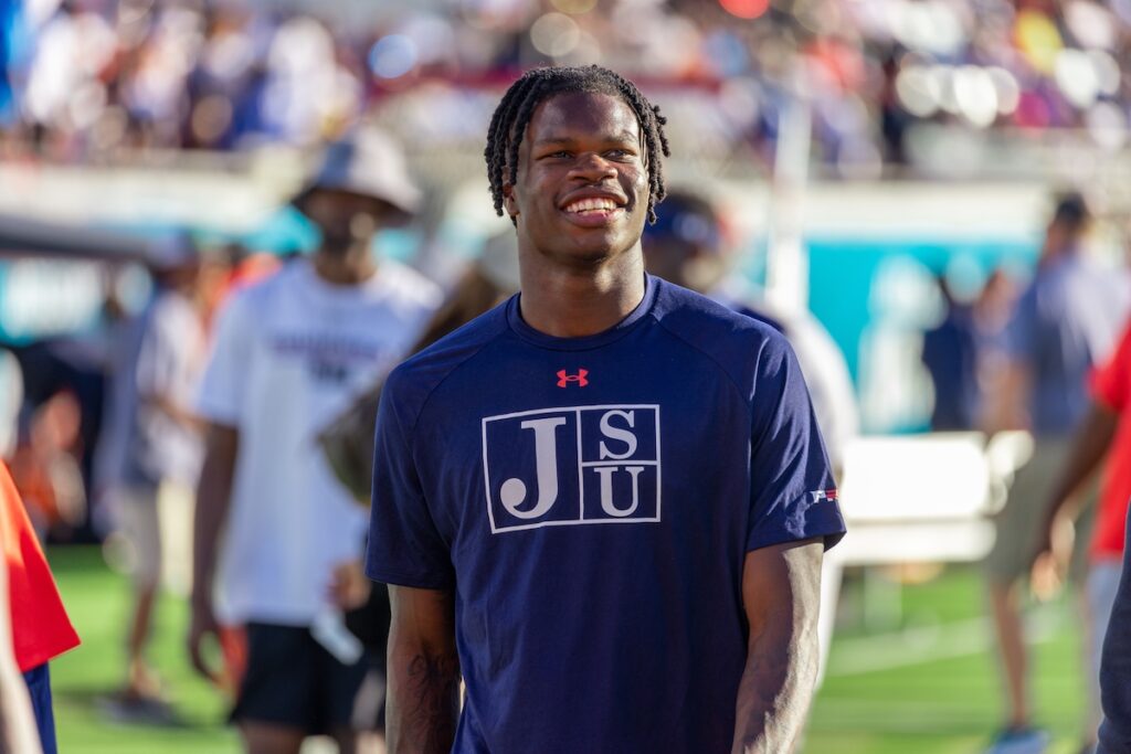 TRAVIS HUNTER JACKSON STATE UNIVERSITY AT BETHUNE COOKMAN UNIVERSITY OCTOBER 15, 2022 at TIAA BANK FIELD JACKSONVILLE FLORIDA