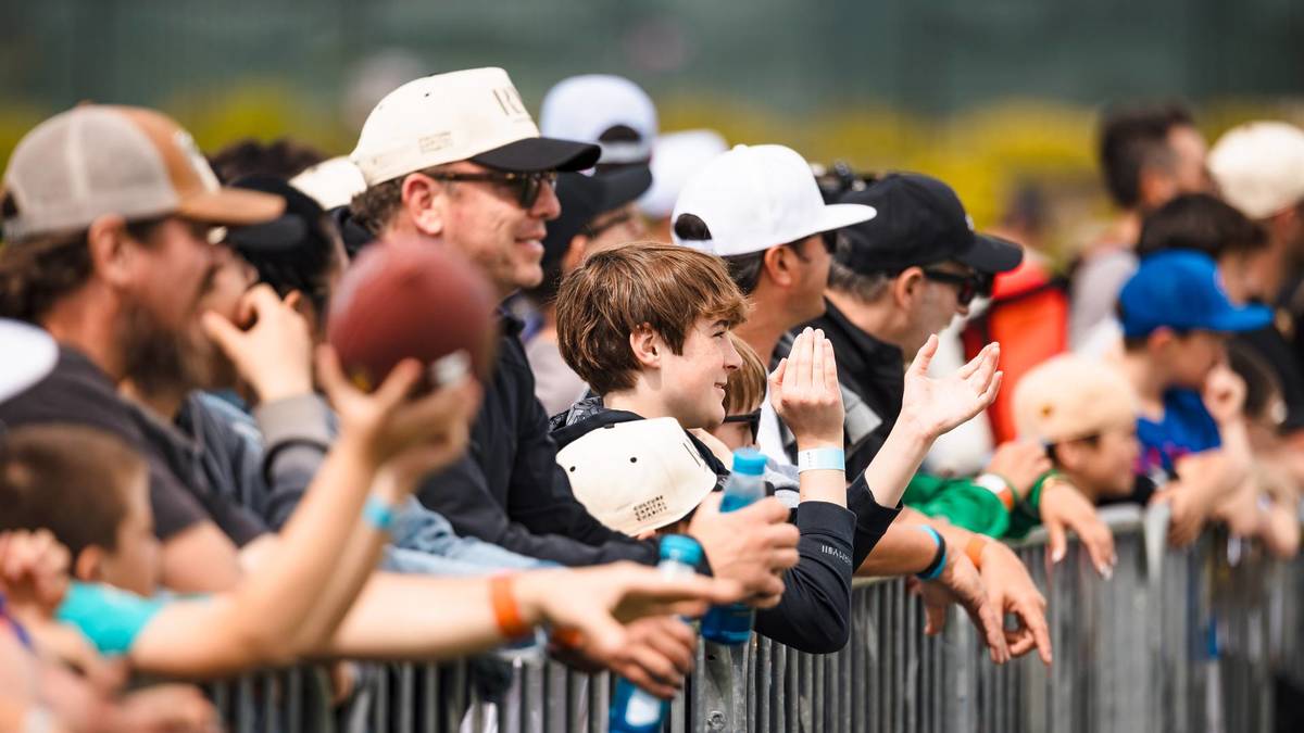 fans watching the RX3 Charity Flag Football Tournament