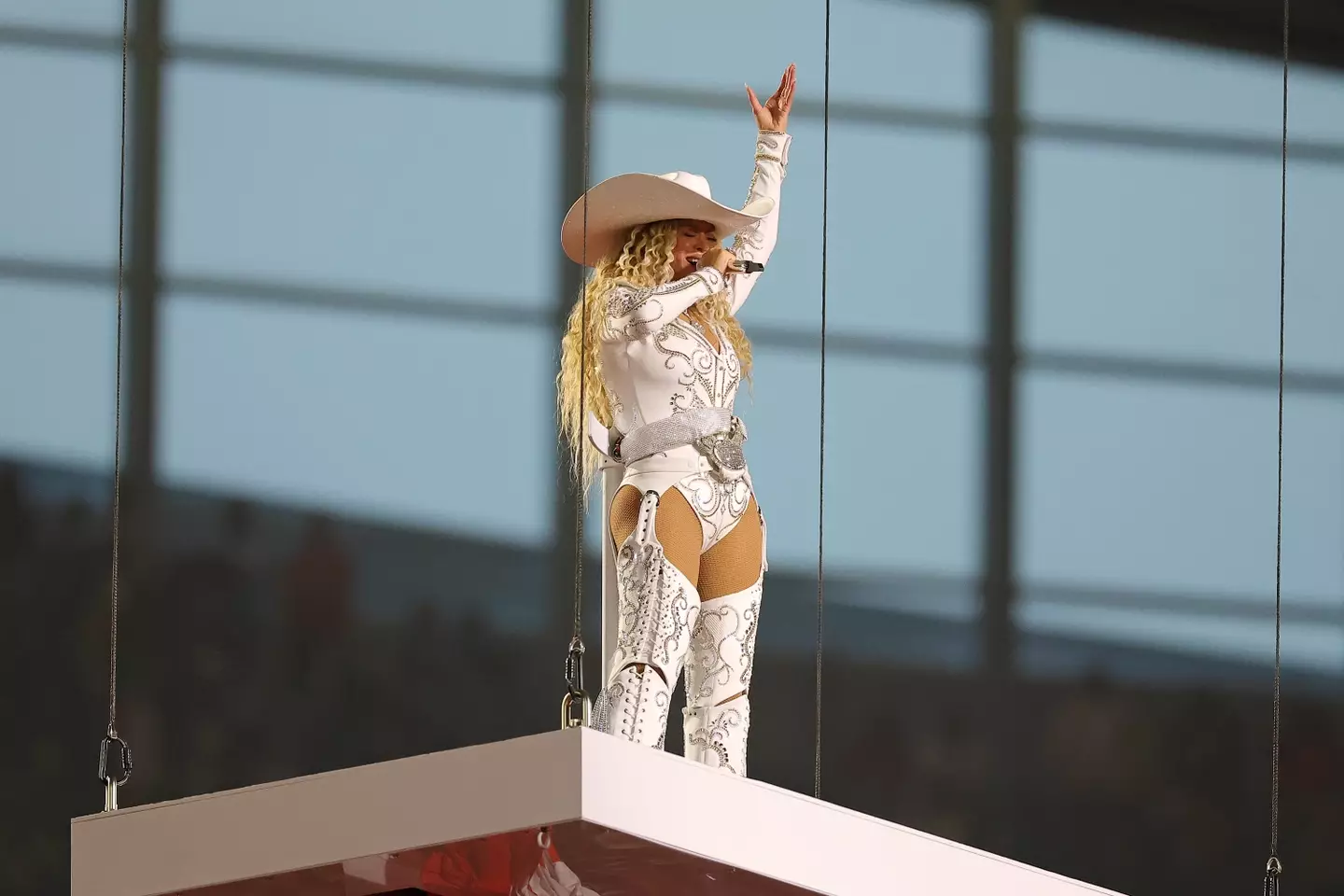 She performed a banned gesture (Alex Slitz/Getty Images)