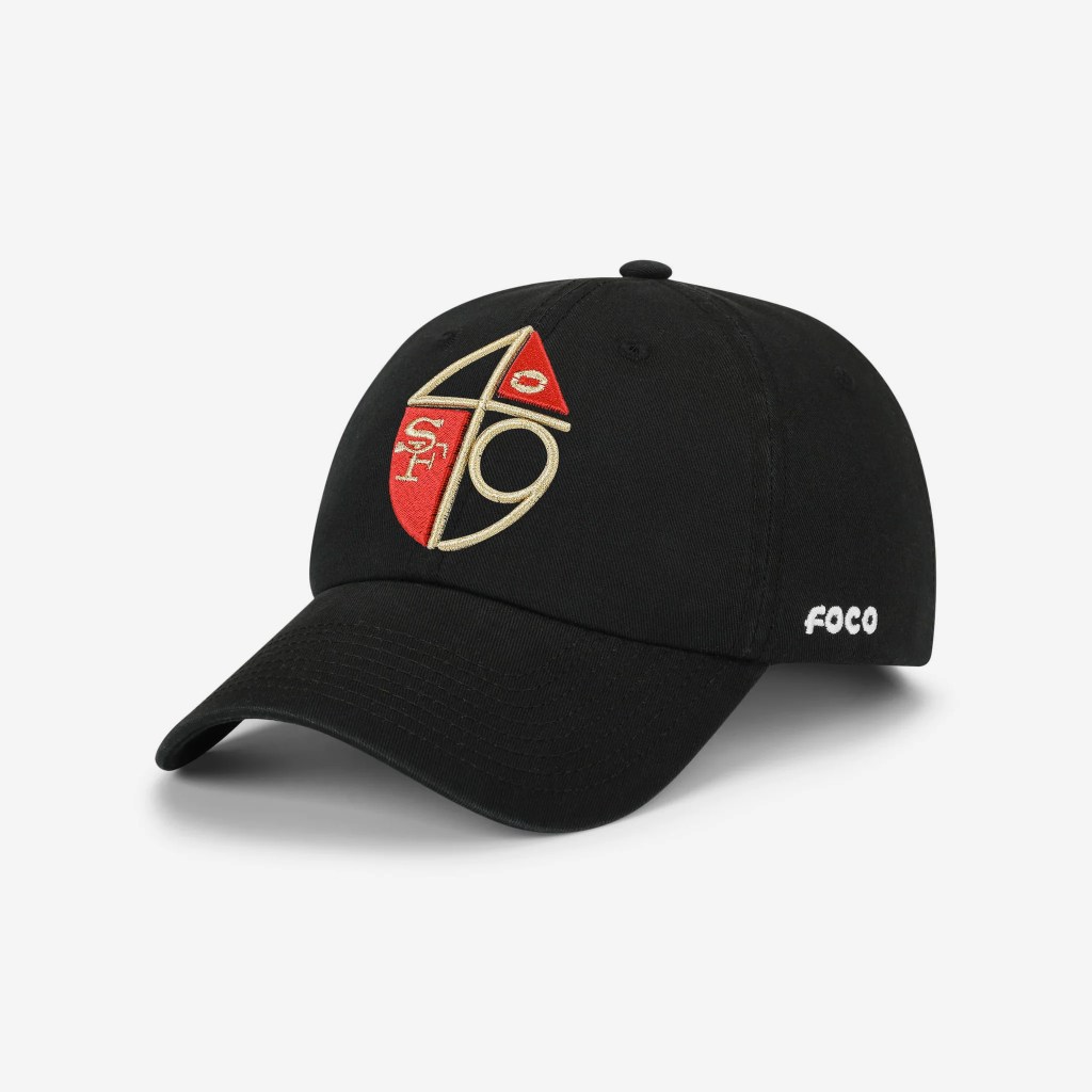 black and red 49ers foco hat
