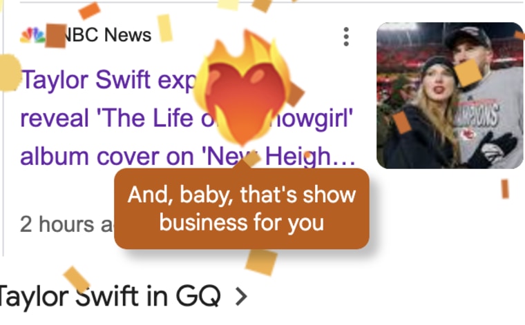 What happens when you search Taylor Swift on Google today.