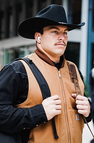 Malcolm Rodriguez of the Detroit Lions got into the Texas spirit ahead of the Cowboys game