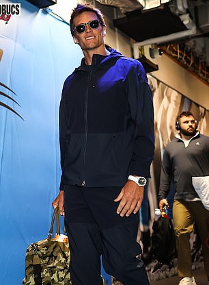 Brady appeared in a buoyant mood despite off-field dramas dominating the news agenda