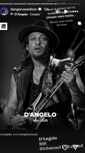 (Image via Russell Wilson's IG Story) D'Angelo