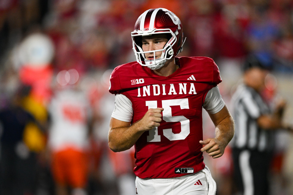 COLLEGE FOOTBALL: SEP 20 Illinois at Indiana - Dynasty Nerds Fernando Mendoza featured as QB1 in 2026 Dynasty Rookie Big Board Rankings dynasty Fantasy Football rookies 2026 NFL Draft Prospects Update