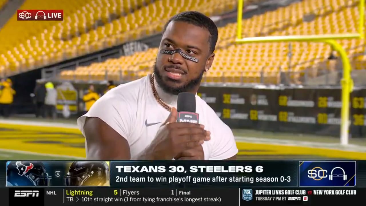 NFL’s Al-Shaair shows Gaza message during ESPN interview