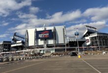 Archival exterior view of Empower Field at Mile High in Denver