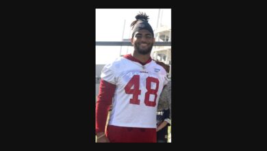 Archival photograph: Fred Warner 49ers 2018 (cropped)