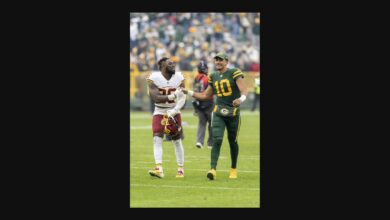 Archival photograph: Landon Collins and Jordan Love OCT2021