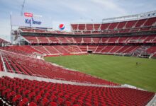 Archival full frame interior photograph of Levi's Stadium in Santa Clara