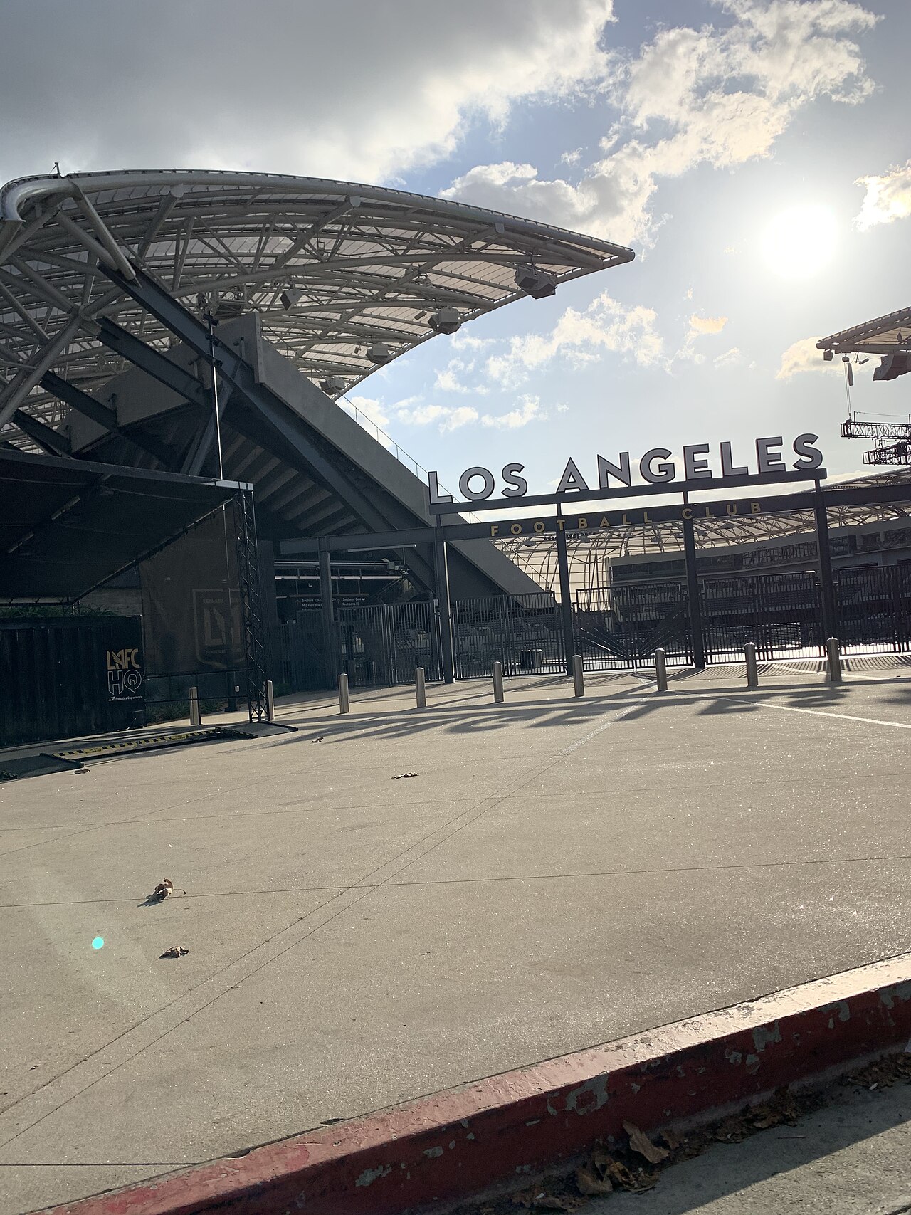 Archival full-frame photograph of the exterior of SoFi Stadium in Inglewood, California, in 2025