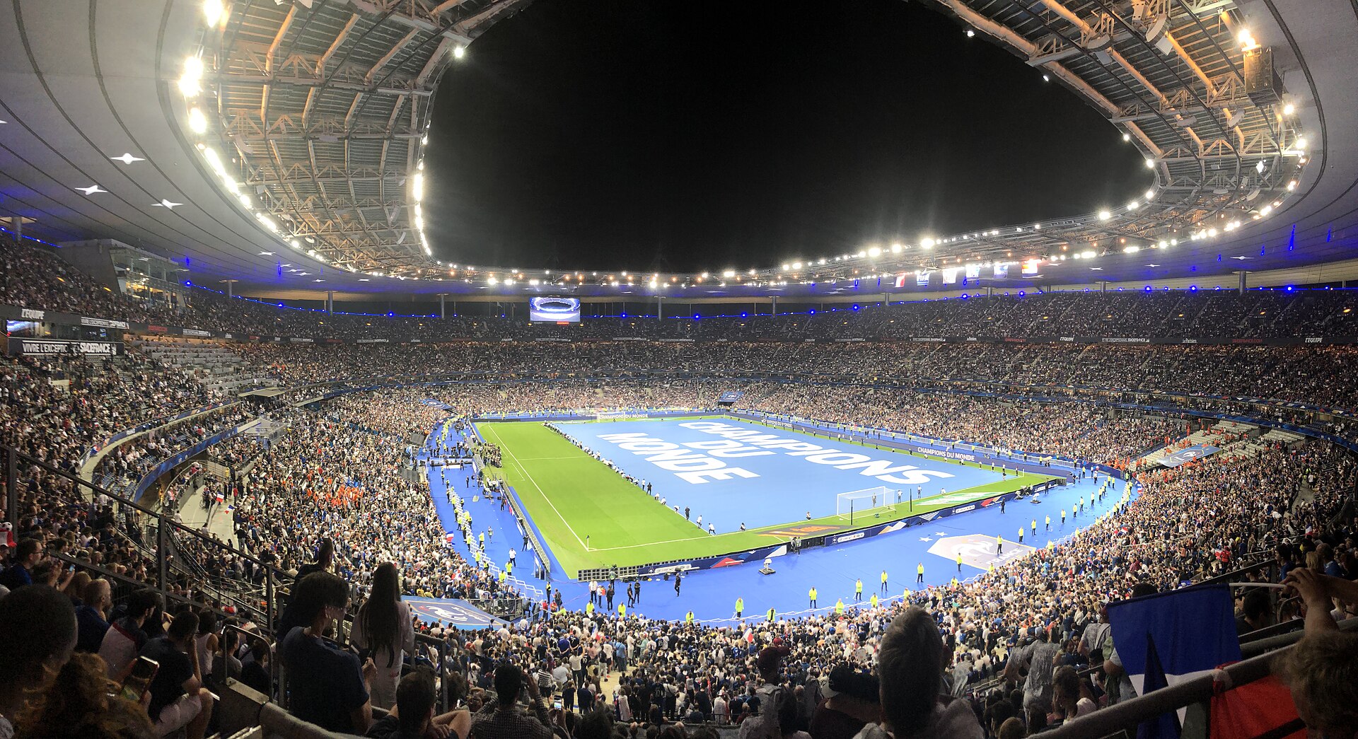 Archival full frame interior photograph of Stade de France in Saint-Denis