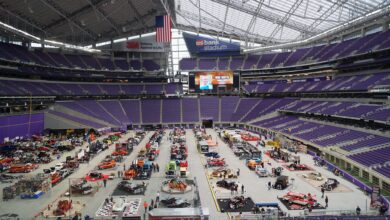 Archival full-frame interior photograph of U.S. Bank Stadium in Minneapolis in March 2017