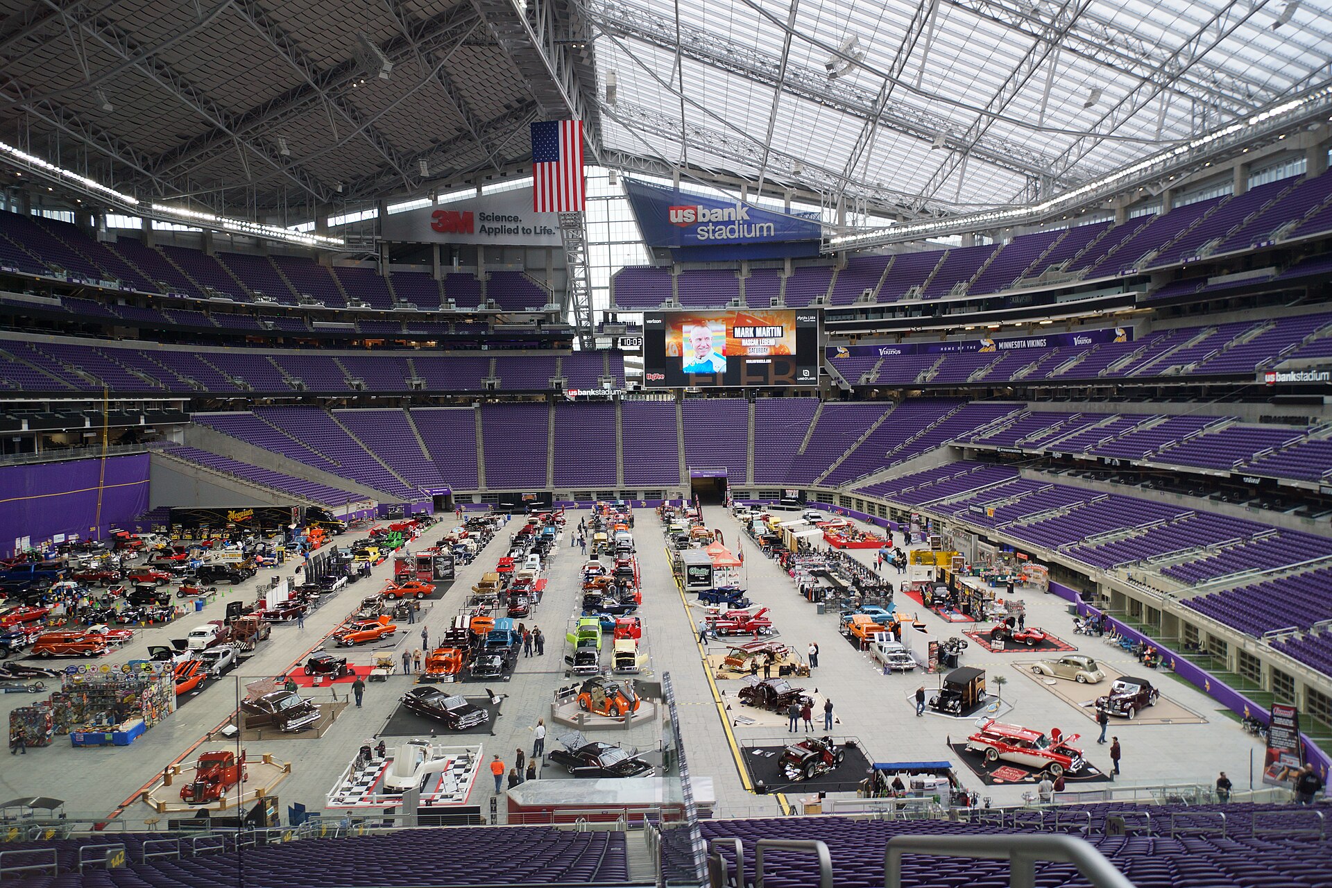Archival full-frame interior photograph of U.S. Bank Stadium in Minneapolis in March 2017